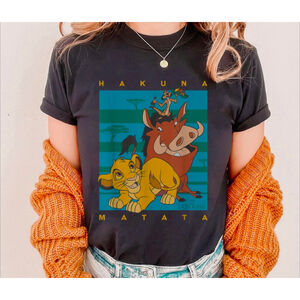 Disney Black Lion King Hakuna Matata Short Sleeve Tee XL Unisex